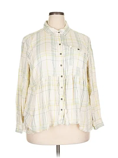 Pre-owned True Craft Long Sleeve Button Down Shirt In White