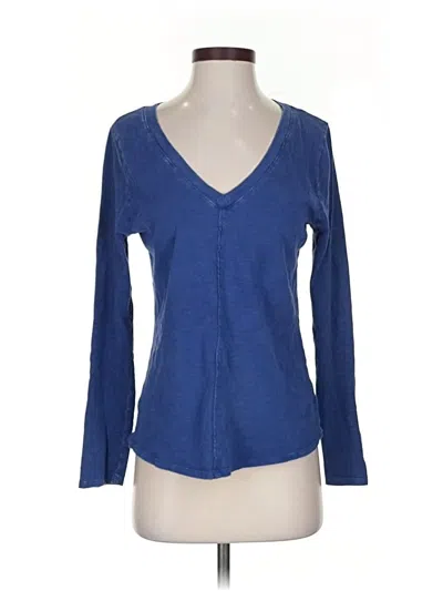 Pre-owned True Craft Long Sleeve Henley Shirt In Blue