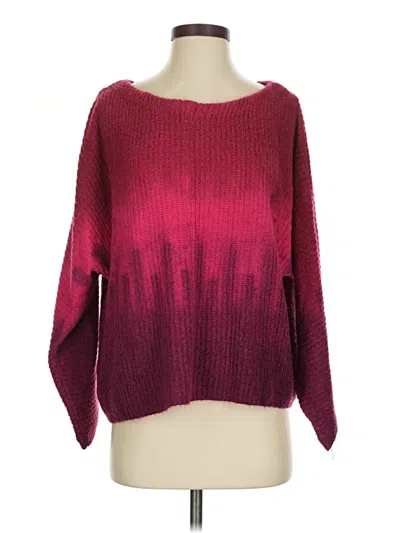 Pre-owned True Craft Pullover Sweater In Burgundy