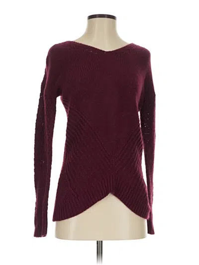Pre-owned True Craft Pullover Sweater In Burgundy
