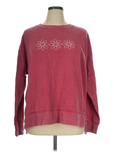 Pre-owned True Craft Pullover Sweater In Burgundy