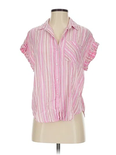 Pre-owned True Craft Short Sleeve Blouse In Pink