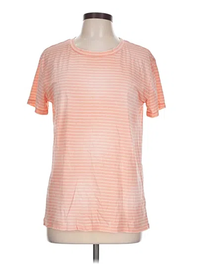 Pre-owned True Craft Short Sleeve Top Orange Crew Neck Tops