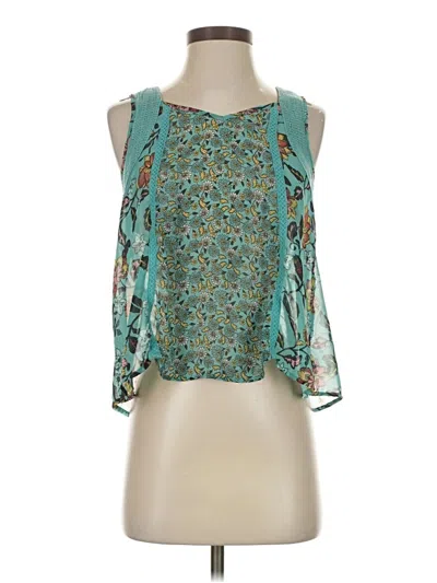 Pre-owned True Craft Sleeveless Blouse In Blue