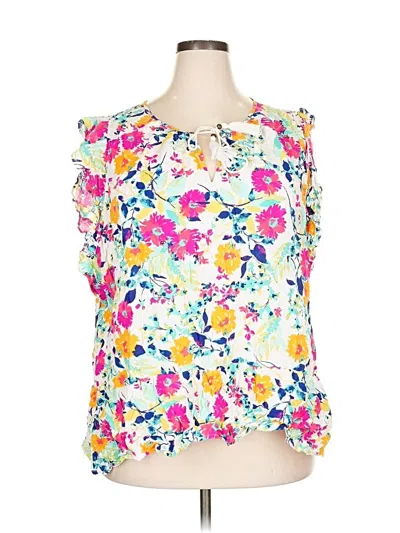 Pre-owned True Craft Sleeveless Blouse In Green