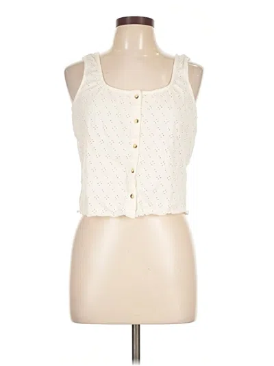 Pre-owned True Craft Sleeveless Blouse In Ivory
