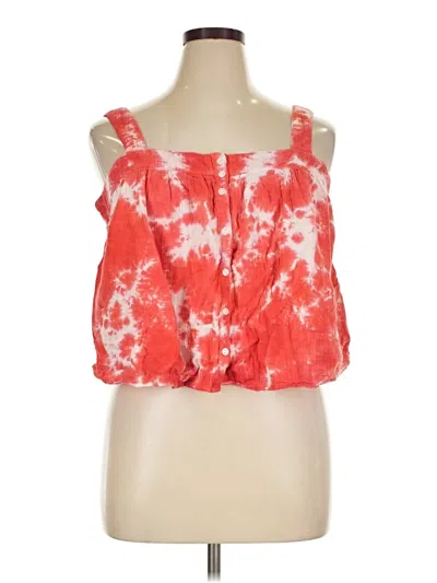 Pre-owned True Craft Sleeveless Blouse In Red