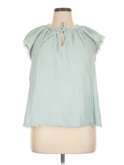 Pre-owned True Craft Sleeveless Blouse In Teal