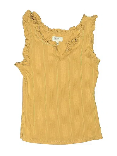 Pre-owned True Craft Kids' Sleeveless T-shirt In Yellow