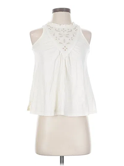 Pre-owned True Craft Tank Top Ivory Halter Neckline Tops
