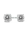 True Diamond 14k 0.25 Ct. Tw. Diamond Studs In Metallic