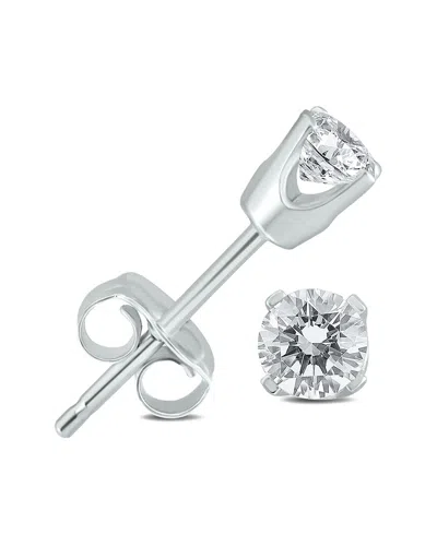 True Diamond 14k 0.30 Ct. Tw. Diamond Studs In Metallic