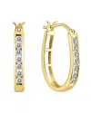 True Diamond 14k 0.46 Ct. Tw. Diamond Hoops In Orange