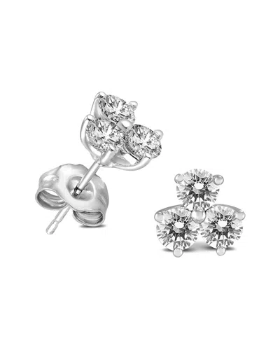 True Diamond 14k 0.46 Ct. Tw. Diamond Studs In Metallic