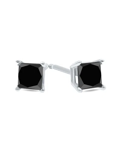 True Diamond 14k 0.71 Ct. Tw. Diamond Studs In Black