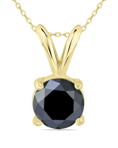 True Diamond 14k 0.96 Ct. Tw. Diamond Necklace In Black