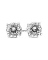 True Diamond 14k 1.50 Ct. Tw. Diamond Studs In Silver