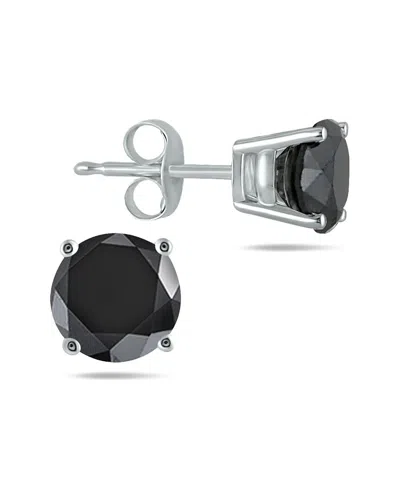 True Diamond 14k 5.00 Ct. Tw. Diamond Studs In Black