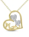 True Diamond 14k Two-tone 0.12 Ct. Tw. Diamond Necklace