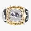 True Fans Fine Jewelry Baltimore Ravens Mens 1/2 Ct. Natural White Diamond 10k Two Tone Gold Fashion Ring In Gold