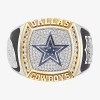 True Fans Fine Jewelry Dallas Cowboys Mens 1/2 Ct. Natural White Diamond 10k Two Tone Gold Star Fashion Ring In Black