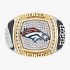 True Fans Fine Jewelry Denver Broncos Mens 1/2 Ct. Natural White Diamond 10k Two Tone Gold Fashion Ring In Black