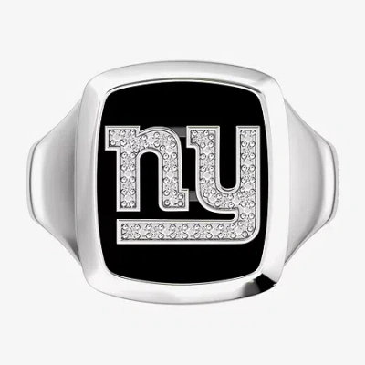 True Fans Fine Jewelry Mens Diamond Accent Genuine Black Onyx Sterling Silver Fashion Ring In Metallic