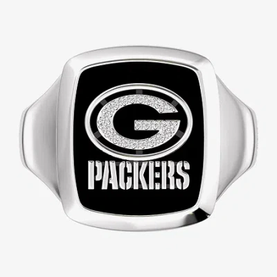 True Fans Fine Jewelry Mens Diamond Accent Genuine Black Onyx Sterling Silver Fashion Ring In Metallic