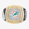 True Fans Fine Jewelry Miami Dolphins Mens 1/2 Ct. Natural White Diamond 10k Two Tone Gold Fashion Ring In Gold