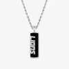 True Fans Fine Jewelry Unisex Adult 1/10 Ct. T.w. Genuine Black Onyx Sterling Silver 22 Inch Pendant Necklace In Black