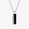 True Fans Fine Jewelry Unisex Adult 1/10 Ct. T.w. Genuine Black Onyx Sterling Silver 22 Inch Pendant Necklace In Metallic