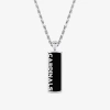 True Fans Fine Jewelry Unisex Adult 1/10 Ct. T.w. Genuine Black Onyx Sterling Silver 22 Inch Pendant Necklace In Metallic