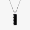 True Fans Fine Jewelry Unisex Adult 1/10 Ct. T.w. Genuine Black Onyx Sterling Silver 22 Inch Pendant Necklace In Transparent