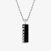 True Fans Fine Jewelry Unisex Adult 1/10 Ct. T.w. Genuine Black Onyx Sterling Silver 22 Inch Pendant Necklace In Metallic