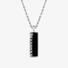 True Fans Fine Jewelry Unisex Adult 1/10 Ct. T.w. Genuine Black Onyx Sterling Silver 22 Inch Pendant Necklace In Transparent