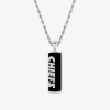 True Fans Fine Jewelry Unisex Adult 1/10 Ct. T.w. Genuine Black Onyx Sterling Silver 22 Inch Pendant Necklace In Silver