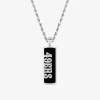 True Fans Fine Jewelry Unisex Adult 1/10 Ct. T.w. Genuine Black Onyx Sterling Silver 22 Inch Pendant Necklace In Transparent