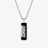 True Fans Fine Jewelry Unisex Adult 1/10 Ct. T.w. Genuine Black Onyx Sterling Silver 22 Inch Pendant Necklace In Silver