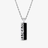 True Fans Fine Jewelry Unisex Adult 1/10 Ct. T.w. Genuine Black Onyx Sterling Silver 22 Inch Pendant Necklace In Silver