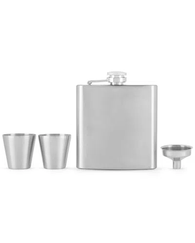 True Fiasco Flask & Shot Glass Gift Set In Animal Print
