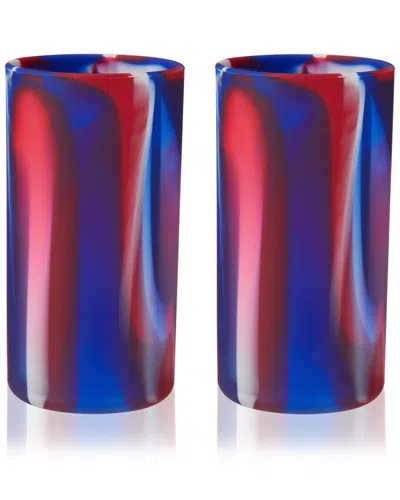 True Flexi Tie Dye Silicone Highball Tumblers In Multi
