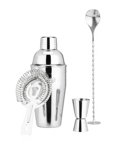 True Fortify Stainless Steel Barware Set In Silver