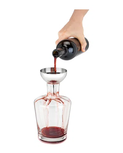 True Fountain Aerating Decanter Funnel In Transparent
