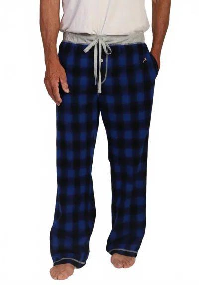 True Grit Alpine Flannel Pants In Blue/black In Multi