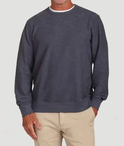 True Grit Crew Slub Sweatshirt In Navy In Blue
