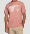 True Grit Flag Tee In Papaya In Pink