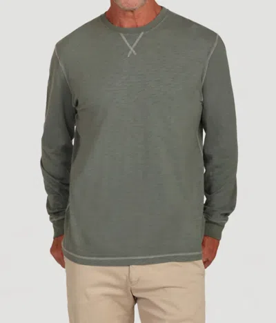 True Grit Heritage Slub Crew Long Sleeve Tee In Timber In Green