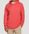 True Grit Heritage Slub Raglan Hoodie In Red In Red