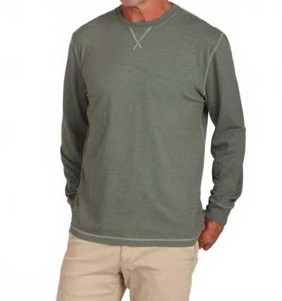 True Grit Heritage Slub Top In Timber In Green
