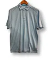 TRUE GRIT MEN FRENCH TERRY KNIT POLO IN TURQUOISE